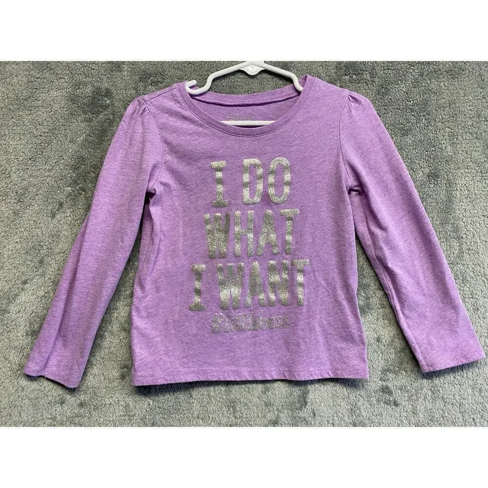 Children’s Place “I Do what I Want #Littleboss” Long Sleeve Girls Tee Size 3T